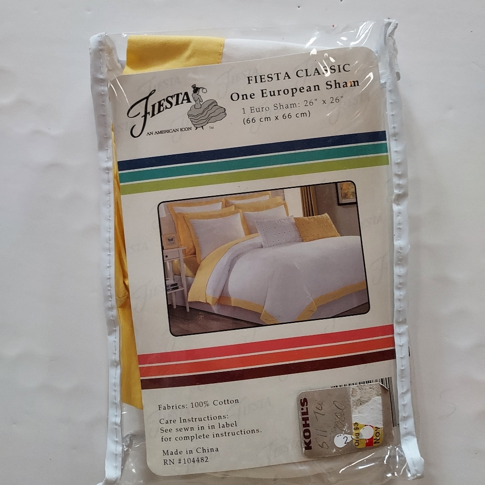 Fiesta Classic European Sham - Yellow